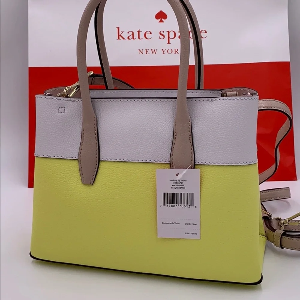 Kate Spade Eva Small Top Zip Satchel limelghtml - Picture 6 of 16